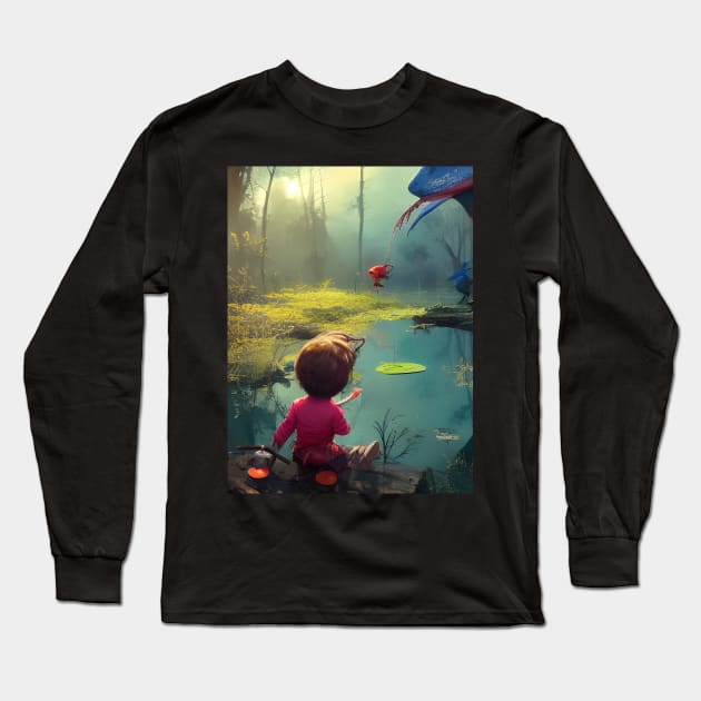 Daydreaming by the Pond Long Sleeve T-Shirt by LyndiiLoubie